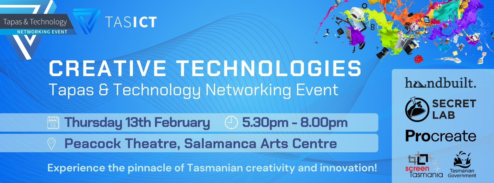 Tapas & Tech Networking Event: Creative Technologies - TasICT